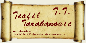 Teofil Tarabanović vizit kartica